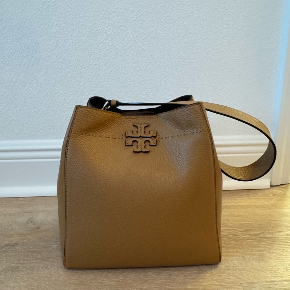 Tory Burch Leather Shoulder Bag/Tiramisu color - Picture 2 of 16